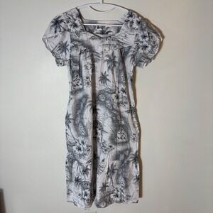 Vintage Aloha Republic Made in Hawaii‎ Cotton Tropical Dress Size Large